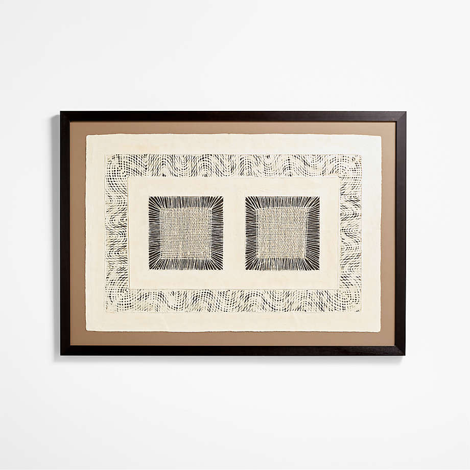 'Papel con Cuadrados' Framed Paper Wall Art