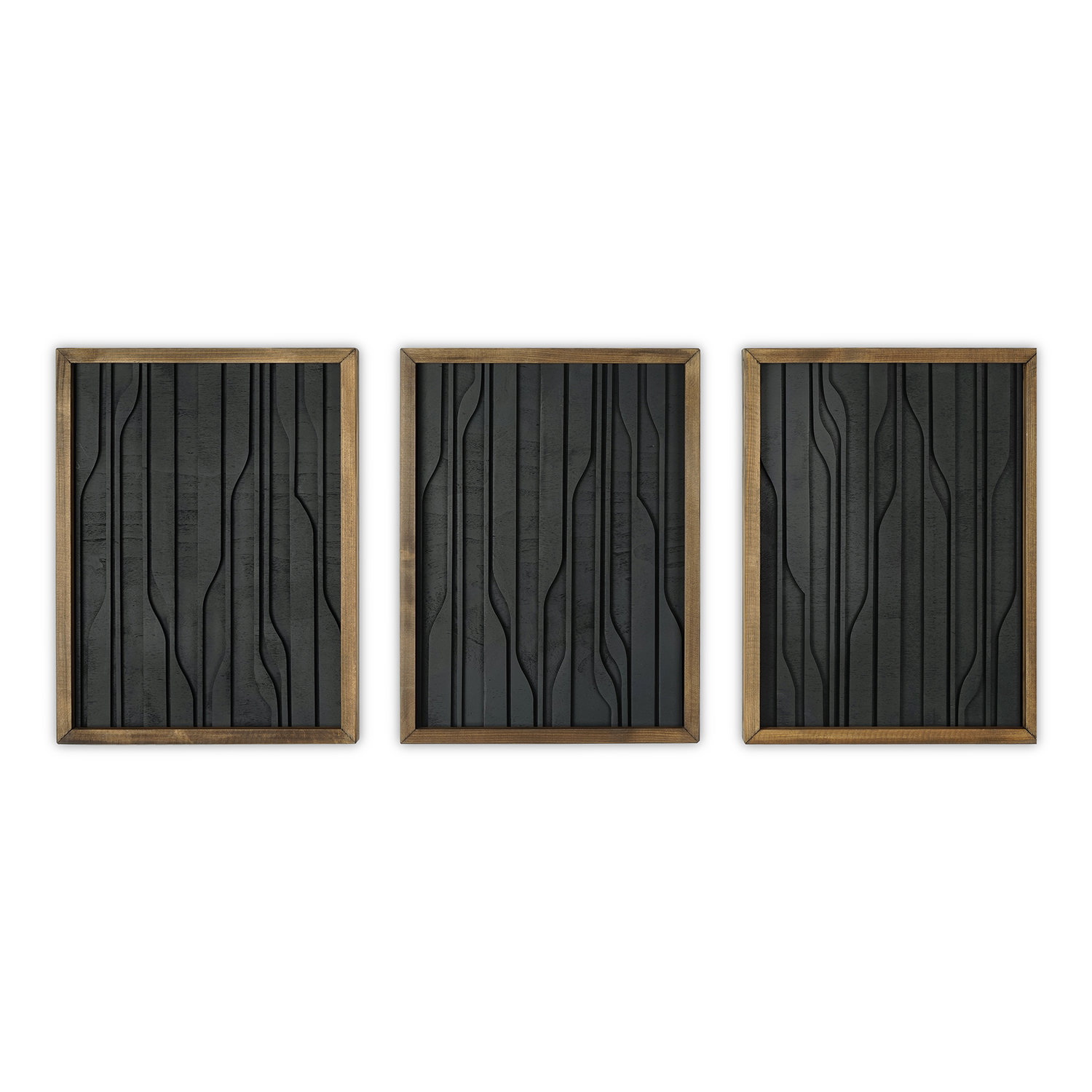 Large Geometric Wooden Wall Art Set