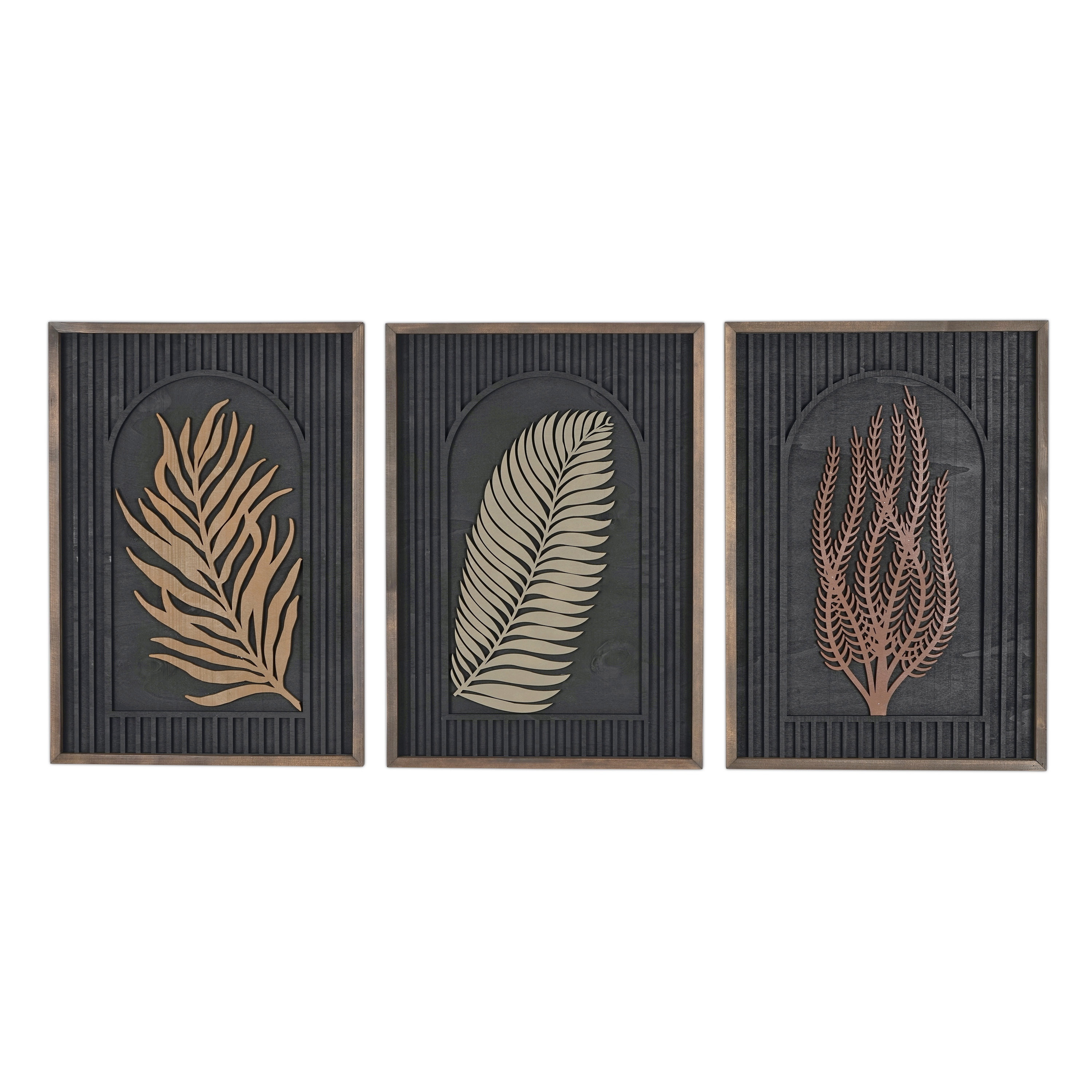 3 Set Wood flower Wall Art Set