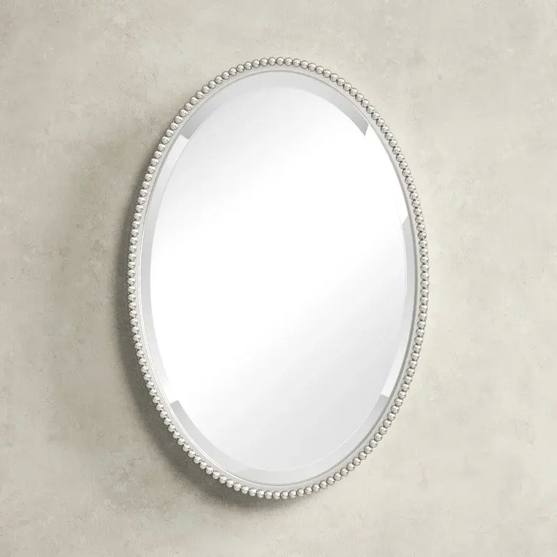 Oval Metal Wall Mirror