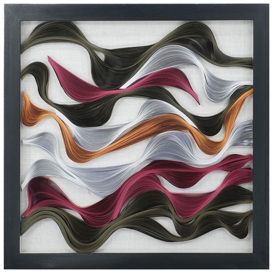 Silk Waves Paper Quilling Shadow Box Wall Décor