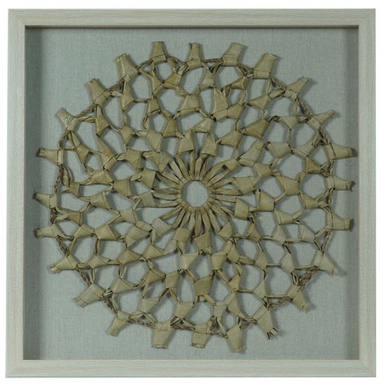 Palm Leaves Weaving Art Shadow Box Wall Décor(23.62