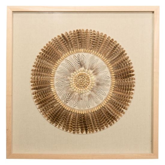 Feather & Shell Wreath Shadow Box Wall Décor 31.50