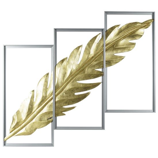 Gold Palm Leaf Shadow Box Wall Décor Set 35.43