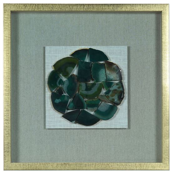 Shattered Agate Shadow Box Wall Décor (Green)  23.62