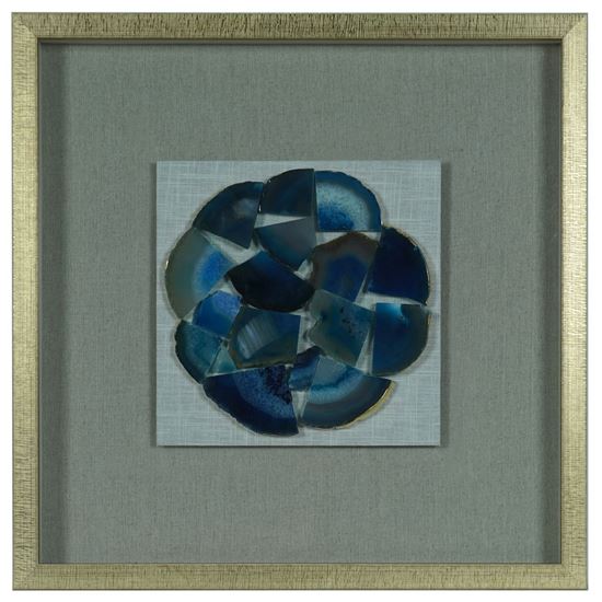 Shattered Agate Shadow Box Wall Décor (Blue)  23.62