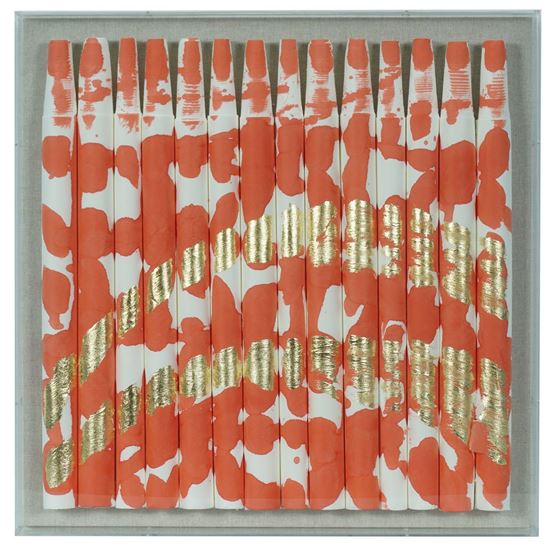 Color Splash on Xuan Paper Shadow Box Wall Décor (Red) 19.69