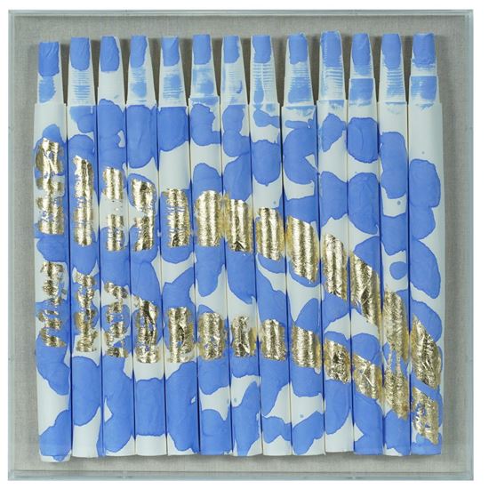 Color Splash on Xuan Paper Shadow Box Wall Décor (Blue) 19.69