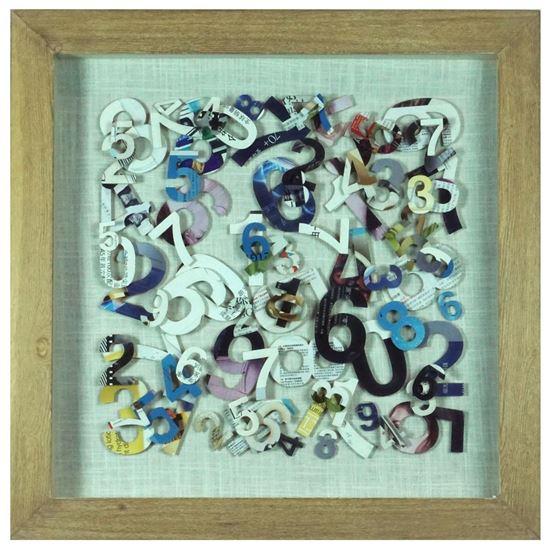 Numbers Cutout Shadow Box Wall Décor  23.62