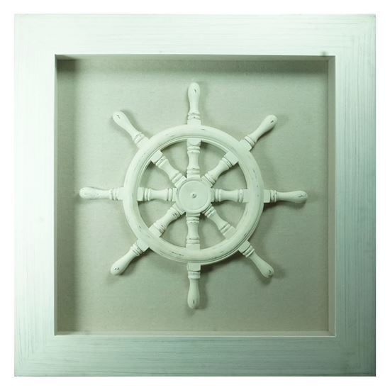 White Helm Shadow Box Wall Décor 35.43