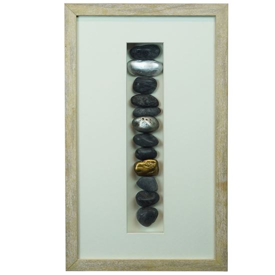 Stacked Pebbles Shadow Box Wall Décor19.69